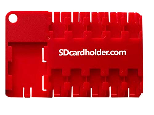 Book Cover Micro Sd Card Holder-RED