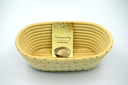 Book Cover Masterproofing 2 Pcs Oval Banneton Proofing Basket(500g Dough)