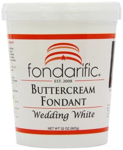 Book Cover Fondarific Wedding White Fondant, Buttercream, 2 Pound