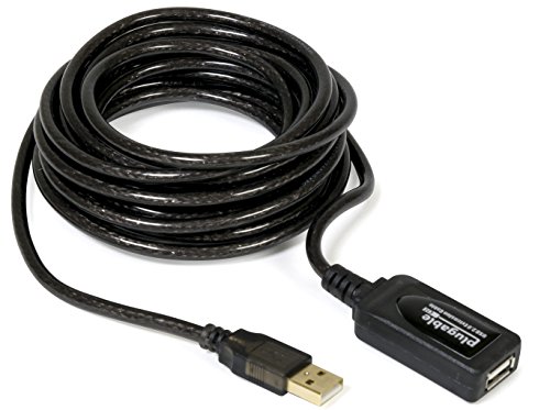 Book Cover Plugable 5 Meter (16 Foot) USB 2.0 Active Extension Cable Type A Male to A Female