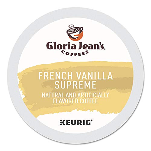 Book Cover Gloria Jean's Coffees, French Vanilla Supreme K-Cup Portion Pack for Keurig Brewers 24-Count