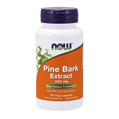 Book Cover NOW Supplements, Pine Bark Extract 240 mg, 90% OPC Pine Bark Extract, (from the Inner Bark of Chinese Red Pine), 90 Veg Capsules