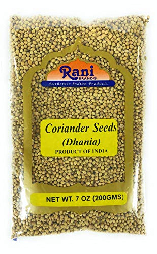 Book Cover Rani Coriander (Dhania) Seeds Whole, Indian Spice 7oz (200g) ~ All Natural | Gluten Friendly | NON-GMO | Vegan | Indian Origin