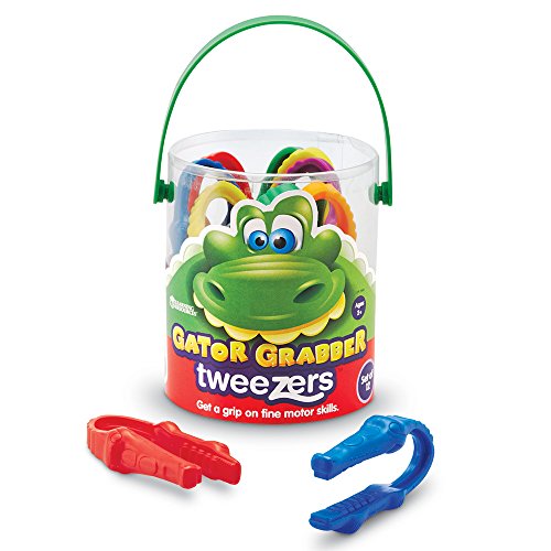 Book Cover Learning Resources Gator Grabber Tweezers, Fine Motor Toy, Various Colors, Set of 12, Ages 2+