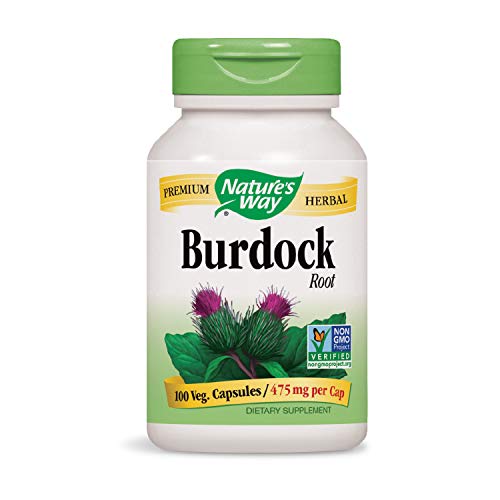 Book Cover Nature's Way Burdock Root 475 mg per capsule, 100 Vegetarian Caps (Packaging May Vary)