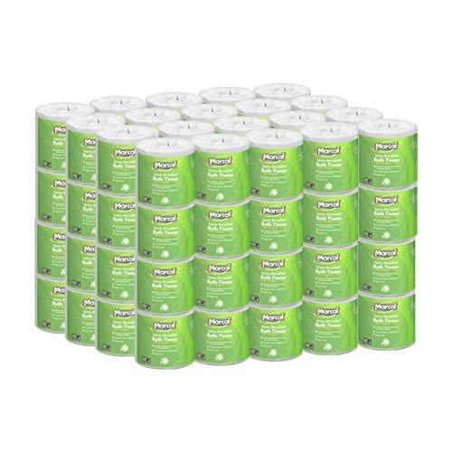 Book Cover Marcal Toilet Paper 100% Recycled - 2 Ply, White Bath Tissue, 504 Sheets Per Roll - 80 Rolls Per Case Green Seal Certified Toilet Paper 04580