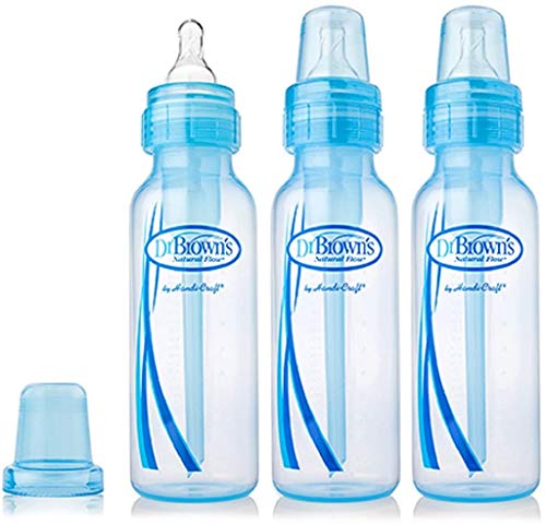 Book Cover Dr. Brown's BPA Free 8 Oz 3 Pack Bottles - Blue