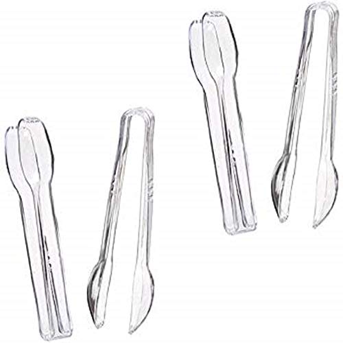 Book Cover Clear Plastic Tongs, 6 1/2
