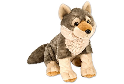 Book Cover Wild Republic Wolf Plush, Stuffed Animal, Plush Toy, Gifts for Kids, Cuddlekins 12 Inches
