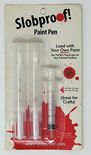 Book Cover Slobproof Touch-Up Paint Pen | Fillable Paint Brush Pens for Interior Paint Touchups to Drywall, Cabinets, Furniture | Store House Paint, Wall Paint, Wood Paint Fresh Inside for 7 Years, 2-Pack