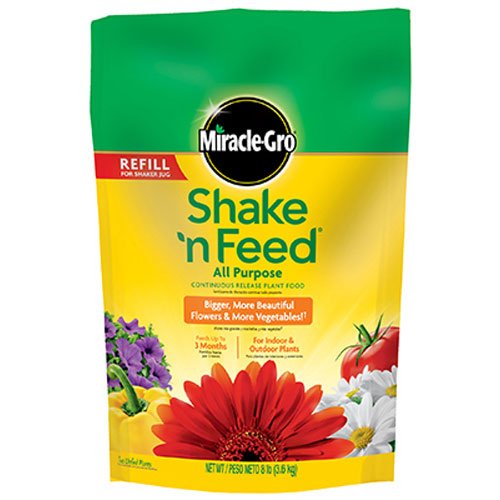 Book Cover Miracle-Gro Shake 'n Feed Continuous Release All Purpose Plant Food, 8-Pound (Slow Release Plant Fertilizer)