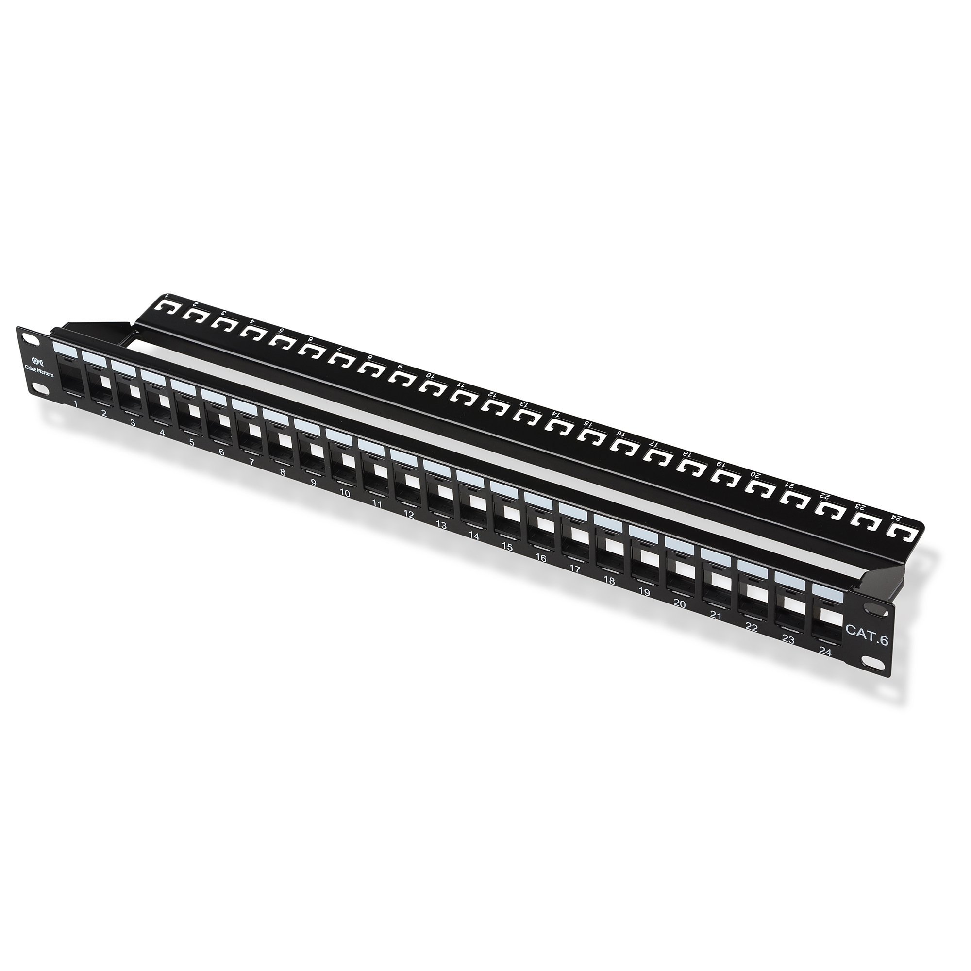 Book Cover Cable Matters Rackmount or Wall Mount 24 Port Keystone Patch Panel (Blank Patch Panel for Keystone Jacks/Keystone Panel)