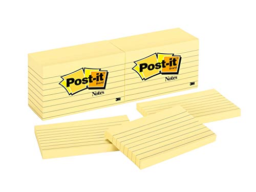 Book Cover Post-it Pop-up Notes, 3 in x 5 in, 12 Pads, America's #1 Favorite Sticky Notes, Canary Yellow, Clean Removal, Recyclable (635-5PKSS)