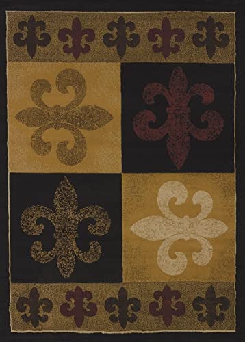 Book Cover United Weavers of America China Garden French Quarter Rug - 1ft. 10in. x 3ft., Olive, Polypropylene Rug with Jute Backing, Thick Pile. Synthetic Rugs