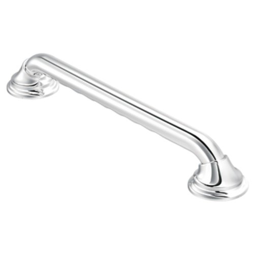 Book Cover Moen R8718D3GCH Home Care Ultima 18-Inch Designer Bathroom Grab Bar with Curl Grip, Chrome