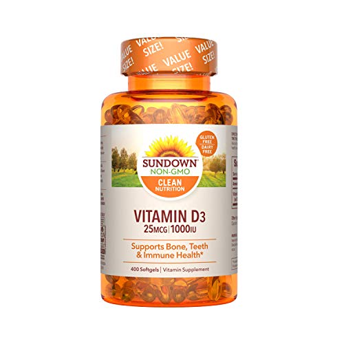 Book Cover Sundown Naturals Vitamin D3 1000 IU, 400 Softgels