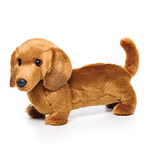 Book Cover Standing Large Dachshund Dog Caramel Brown Children's Plush Stuffed Animal Toy