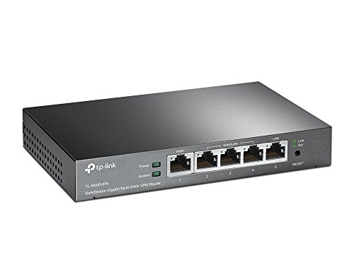 Book Cover TP-Link SafeStream TL-R600VPN Gigabit Broadband Desktop VPN Router, 680M NAT throughput, 20k Concurrent Sessions, 20 IPSec VPN Tunnels, VLAN, Multi-NAT, 4 WAN Load balance or auto failover
