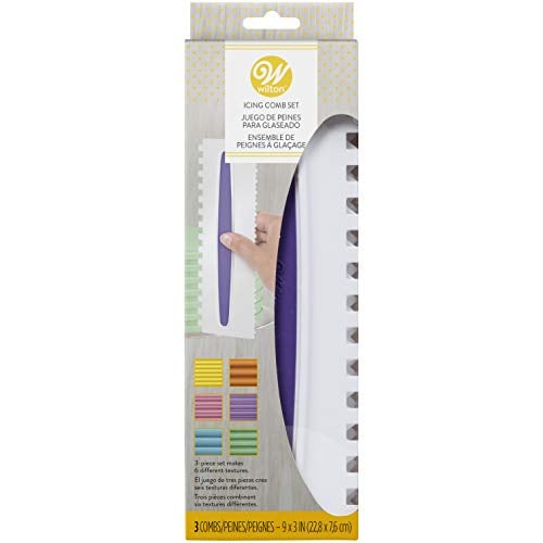 Book Cover Wilton Icing, Buttercream Smoother Comb Set, 3 Pieces