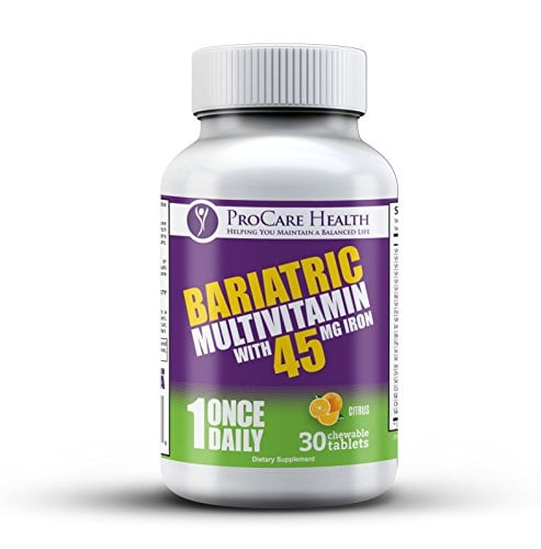 Book Cover **New Enhanced Formula**Bariatric Complete Chewable Multi-Vitamin Once Per Day 30 Count- Designed for RNY, Sleeve, Bypass and Switch Surgery Patients- 1 Month Supply