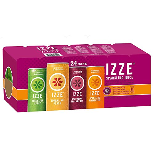 Book Cover IZZE Sparkling Juice 4 Flavor Variety Pack, 8.4 Fl Oz (Pack of 24)