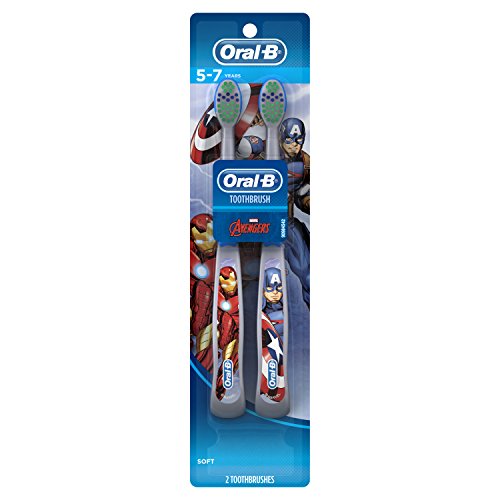 Book Cover Oral-B Pro-Health Stages Avengers Assemble Toothbrushes (Soft) 5-7 Years, Twin Pack