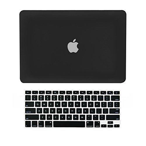Book Cover TOP CASE - 2 in 1 Signature Bundle Rubberized Hard Case and Keyboard Cover Compatible Old Generation MacBook Pro 15