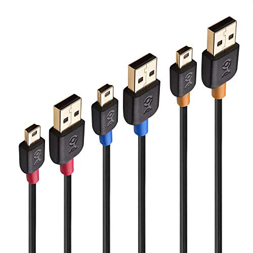 Book Cover Cable Matters 3-Pack Short USB to Mini USB Cable (Mini USB to USB Cable) 0.9m
