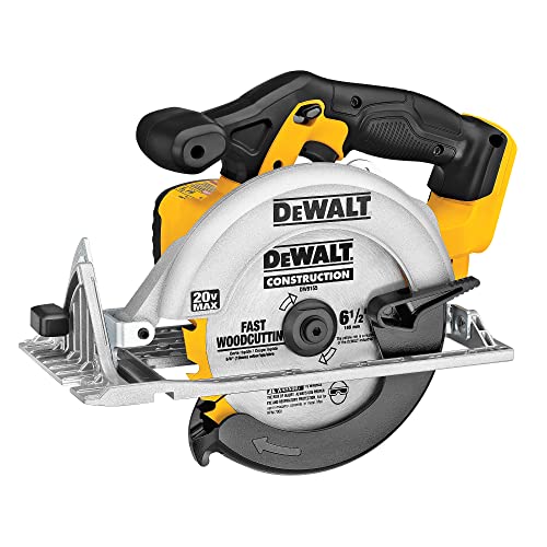 Book Cover DEWALT 20V MAX Circular Saw, 6-1/2-Inch Blade, 460 MWO Engine, 0-50 Degree Bevel Capability, Bare Tool Only (DCS391B)