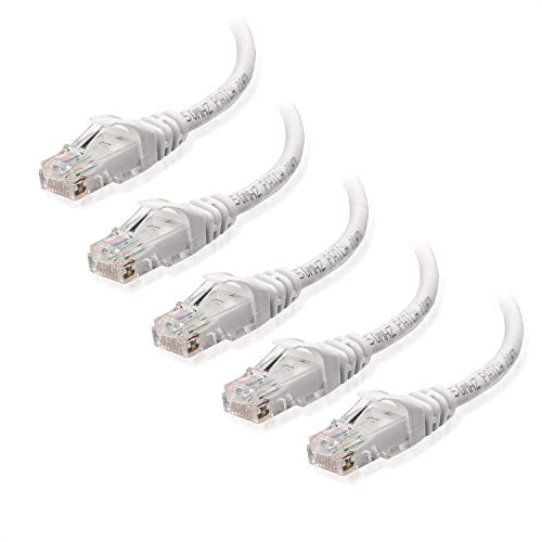 Book Cover Cable Matters 5-Pack Snagless Short Cat6 Ethernet Cable (Cat6 Cable, Cat 6 Cable) in White 3 ft