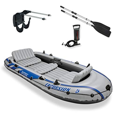 Book Cover Intex Excursion 5 Inflatable Boat Set & Motor Mount Kit by INTEX