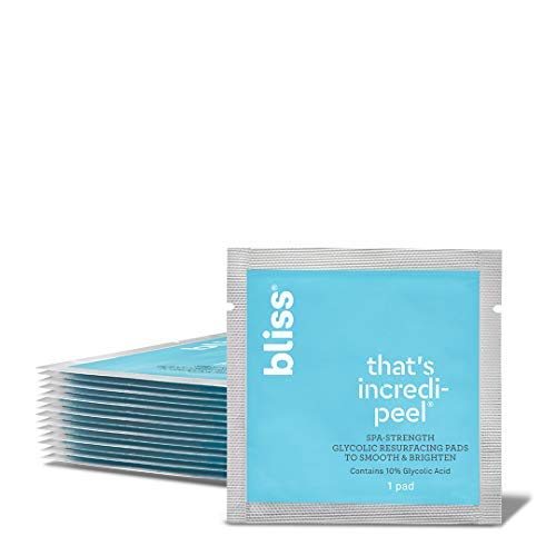 Book Cover Bliss - Thatâ€™s Incredi-peel Glycolic Resurfacing Pads | Single-Step Pads for Exfoliating & Brightening | Vegan | 15 ct.