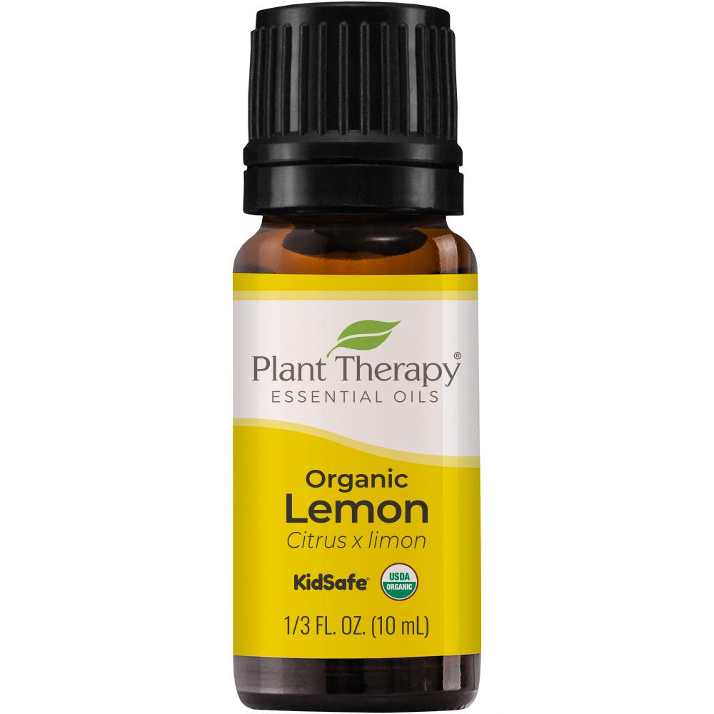 Book Cover Plant Therapy Organic Lemon Essential Oil 100% Pure, USDA Certified Organic, Undiluted, Natural Aromatherapy, Therapeutic Grade 10 mL (1/3 oz) Lemon 0.34 Fl Oz (Pack of 1)