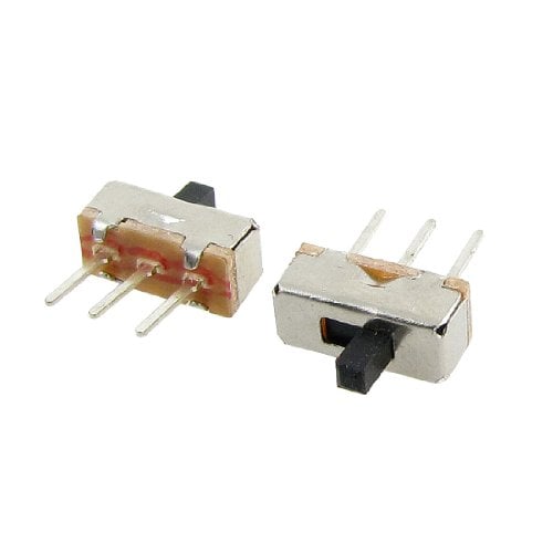 Book Cover uxcell 50 Pcs SS12D00G3 2 Position SPDT 1P2T 3 Pin PCB Panel Mini Vertical Slide Switch 3mm Knob
