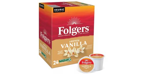 Book Cover Folgers Gourmet Selections Vanilla Biscotti Coffee K-Cups ( 2 Pack x 24 K-cups)