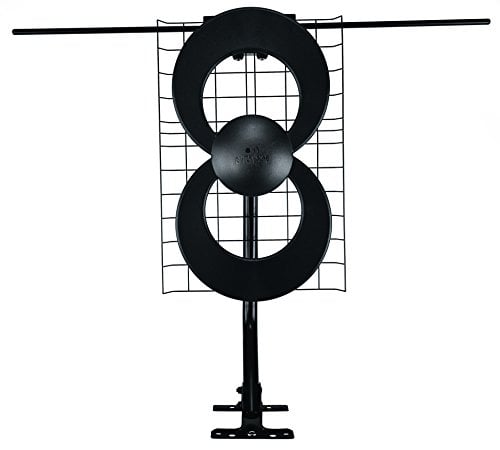 Book Cover Antennas Direct ClearStream 2V TV Antenna, 60+ Mile Range, UHF/VHF, Multi-directional, Indoor, Attic, Outdoor, Mast w/Pivoting Base/Hardware/ Adjustable Clamp, Sealing Pads, 4K Ready, Black â€“ C2-V-CJM