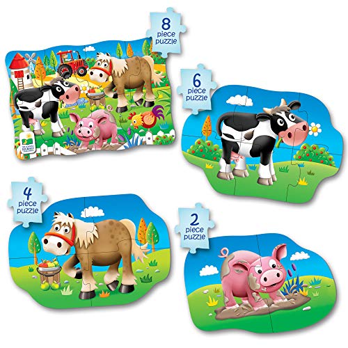 Book Cover The Learning Journey: My First Puzzle Sets 4-In-A-Box Farm â€“ Farm-Themed Puzzle Sets - Educational Toddler Toys & Activities for Children Ages 2-5