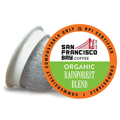 Book Cover SF Bay Coffee OneCUP Organic Rainforest Blend 80 Ct Medium Roast Compostable Coffee Pods, K Cup Compatible including Keurig 2.0 (Packaging May Vary)
