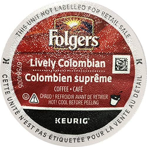 Book Cover Folgers Lively Colombian K-Cup Single Cup for Keurig Brewers, 24 Count (Packaging May Vary)