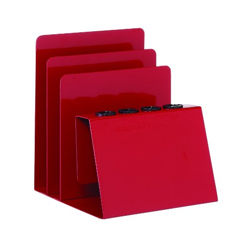 Book Cover STEELMASTER Soho Collection Pen and Note Holder, 5.38 x 5.25 x 4.5 Inches, Red (26494007)