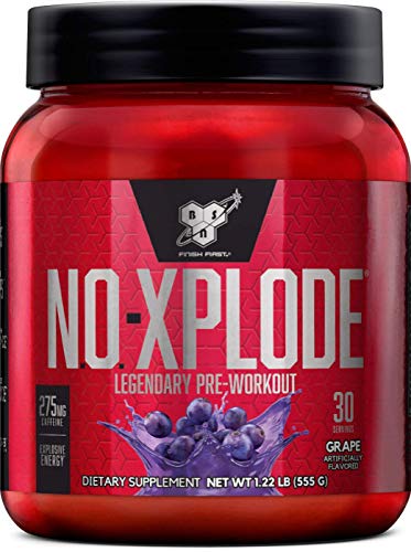 Book Cover BSN N.O.-XPLODE Pre-Workout Supplement with Creatine, Beta-Alanine, and Energy, Flavor: Grape, 30 Servings