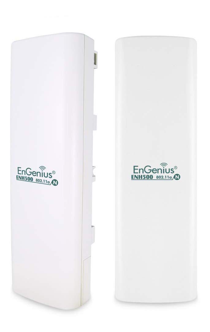 Book Cover EnGenius 5GHz Wireless Outdoor AP/Client Bridge/CPE, directional antenna, long-range, point-to-point, IP65, 27dBm,13 dBi, [2-Pack] (N-ENH500 KIT)