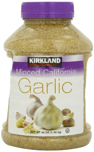 Book Cover Kirkland Signature Minced California Garlic, 3 Pound (Pack of 2)