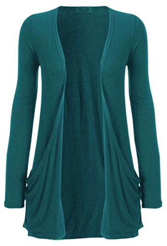 Book Cover WearAll Women's Long Sleeve Pocket Cardigan - Teal - US 16-18 (UK 20-22)