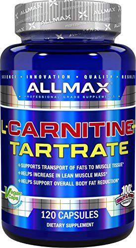 Book Cover ALLMAX Essentials L-CARNITINE TARTRATE - 120 Capsules - Stimulant-Free Metabolizer - Boosts Energy, Performance & Recovery - Gluten Free & Vegetarian - 60 Servings