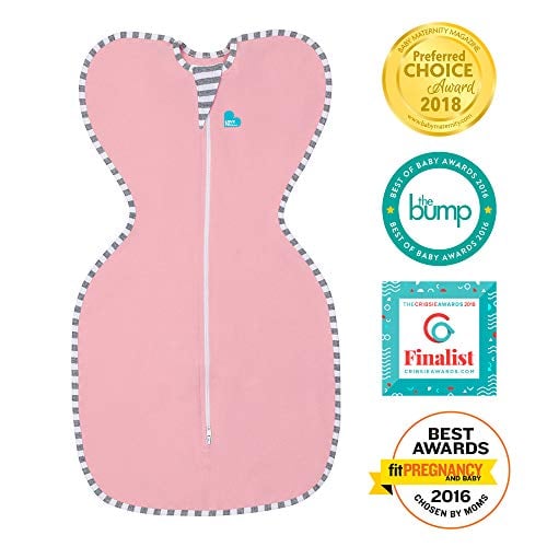 Book Cover Love To Dream Swaddle UP, Pink, Medium, 13-19 lbs, Dramatically Better Sleep, Allow Baby to Sleep in Their Preferred arms up Position for self-Soothing, snug fit Calms Startle Reflex
