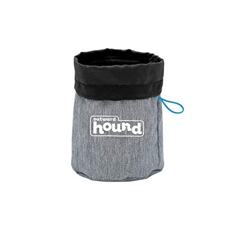 Book Cover Outward Hound Treat Tote Hands Free Dog Treat Pouch And Training Bag for Dogs, Blue, with Belt Clip