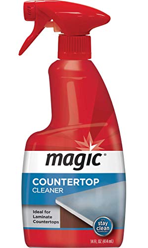Book Cover Magic Countertop Cleaner - 14 Ounce - Laminate Engineered Solid Countertop Surfaces Removes Dirt and Water Stains