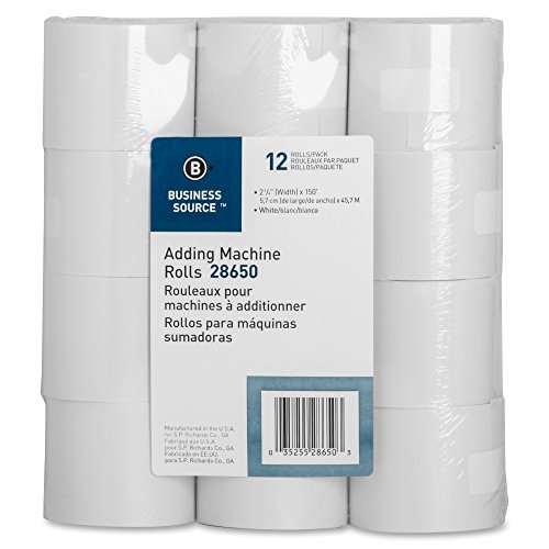 Book Cover Business Source Receipt Paper 5.7cm x 150 White 12 Rolls (28650)