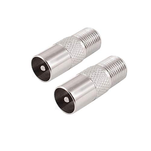 Book Cover COTOSEY 2PCS F-Type TV Aerial Coaxial Coupler Female to Male Antenna CATV RF Coaxial Adapter Connector (F Female to PLA Male-2PCS)